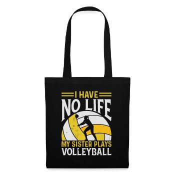 Volleyball Sister Volleyball Siblings - Tote Bag - black - Front