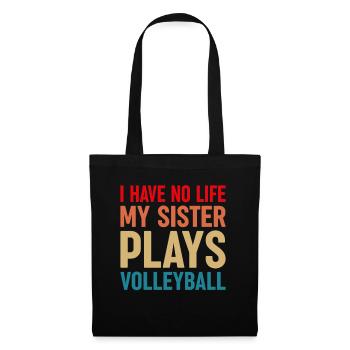 Volleyball Sister Volleyball Siblings - Tote Bag - black - Front