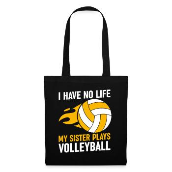 Volleyball Sister Volleyball Siblings - Tote Bag - black - Front