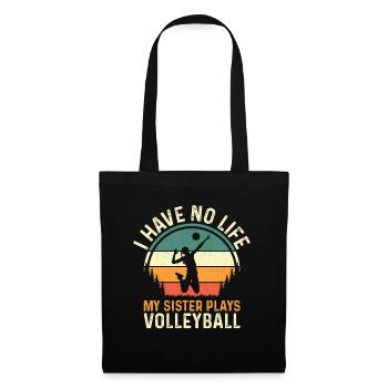 Volleyball Sister Volleyball Siblings - Tote Bag - black - Front
