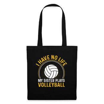 Volleyball Sister Volleyball Siblings - Tote Bag - black - Front