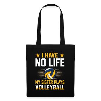 Volleyball Sister Volleyball Siblings - Tote Bag - black - Front