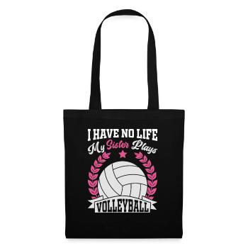 Volleyball Sister Volleyball Siblings - Tote Bag - black - Front