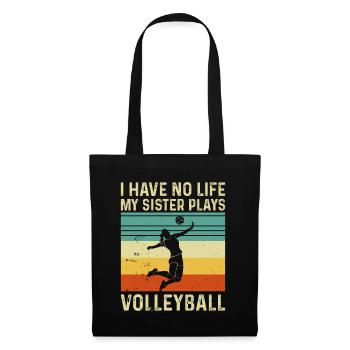 Volleyball Sister Volleyball Player Siblings - Tote Bag - black - Front
