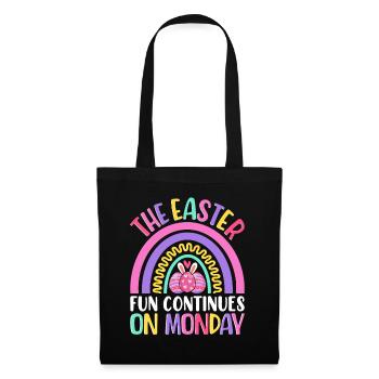 The fun continues on Easter Monday Easter time Easter - Tote Bag - black - Front