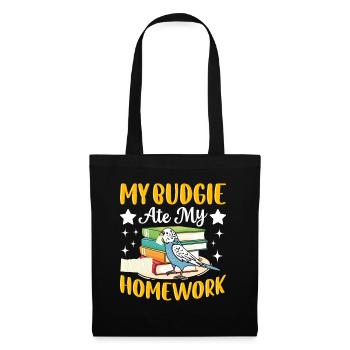 Ma perruche a mangé les devoirs - Sac en tissu - noir - Devant
