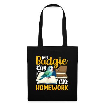 Ma perruche a mangé les devoirs - Sac en tissu - noir - Devant