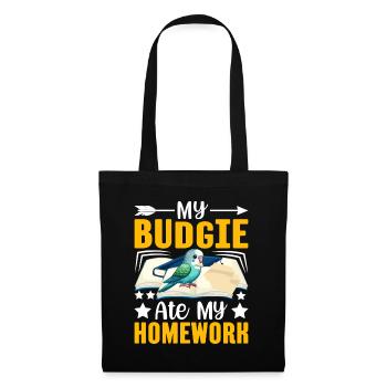 Ma perruche a mangé ses devoirs - Sac en tissu - noir - Devant