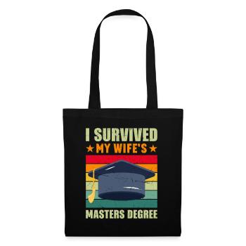 J’ai survécu à la maîtrise de ma femme - Sac en tissu - noir - Devant