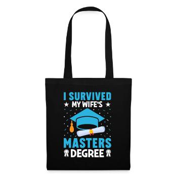 J’ai survécu à la maîtrise de ma femme - Sac en tissu - noir - Devant