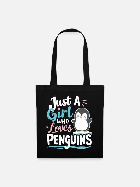 Pinguin Pinguine Tier - Stoffbeutel - Schwarz