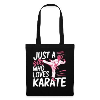 Karaté Karaté Combattant Arts martiaux - Sac en tissu - noir - Devant
