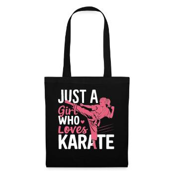 Karaté Karaté Combattant Arts martiaux - Sac en tissu - noir - Devant