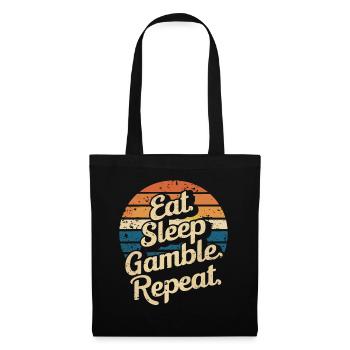 Kasino Glückspiel Casino Las Vegas Glückspieler - Stoffbeutel - Schwarz - Vorne