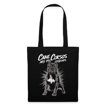 Cane Corso Hund - Stoffbeutel - Schwarz - Vorne
