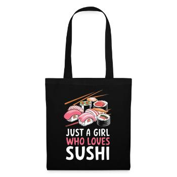 Sushi Japanisches Essen Maki Sushi Kawaii - Stoffbeutel - Schwarz - Vorne
