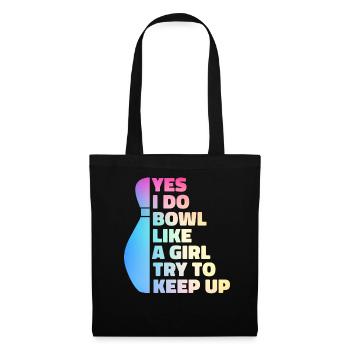 Bowling Bowler Pin Ball Bowling Ball - Sac en tissu - noir - Devant