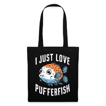 Kugelfisch Kugelfische Fisch Ozean Tier - Stoffbeutel - Schwarz - Vorne