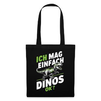 Dinosaure Dino Tyrannosaurus Rex Dinos Dinosaure - Sac en tissu - noir - Devant