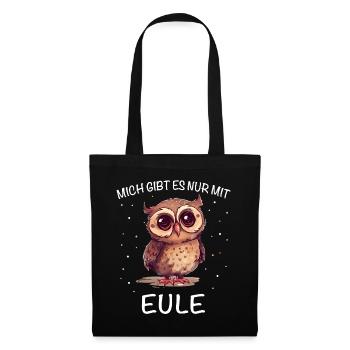 Night Owl, Owl, Owl, Bird - Tote Bag - black - Front