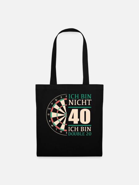 Geburtstagsgeschenk 40 Jahre Geburtstagskind - Stoffbeutel - Schwarz