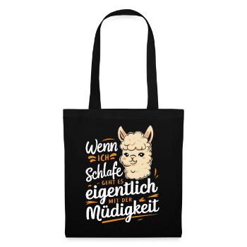 Alpaca Llama Alpacas Animal - Tote Bag - black - Front