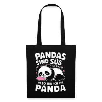Panda Panda Bear Pandas - Tote Bag - black - Front