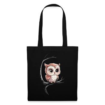 Night Owl, Owl, Owl, Bird - Tote Bag - black - Front