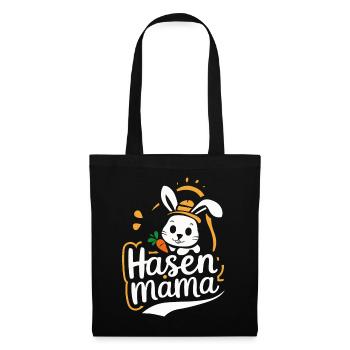 Hase Hasen Kaninchen Haustier - Stoffbeutel - Schwarz - Vorne