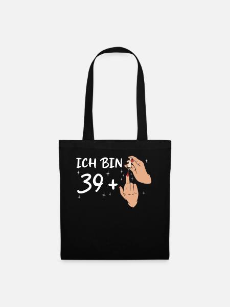 Geburtstagsgeschenk 40 Jahre Geburtstagskind - Stoffbeutel - Schwarz