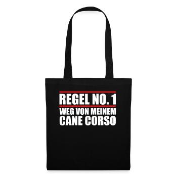 Chiens Cane Corso Italiano Chien - Sac en tissu - noir - Devant