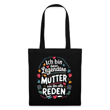 Le cœur et l’amour d’une mère légendaire - Sac en tissu - noir - Devant