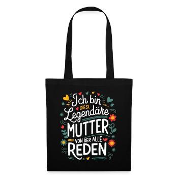 Legendary Mother's Heart & Love Saying - Tote Bag - black - Front