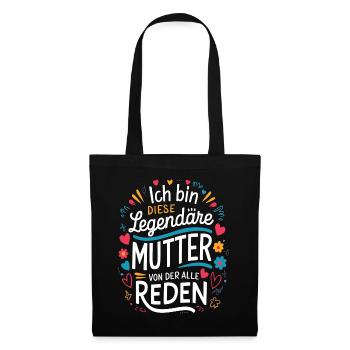 Le cœur et l’amour d’une mère légendaire - Sac en tissu - noir - Devant