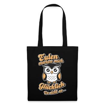 Night Owl, Owl, Owl, Bird - Tote Bag - black - Front