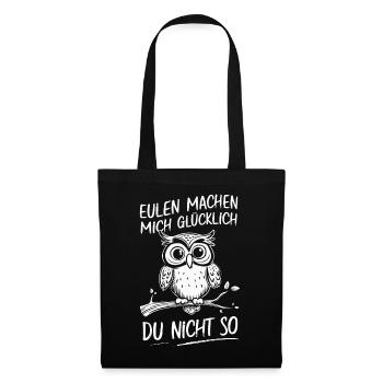 Night Owl, Owl, Owl, Bird - Tote Bag - black - Front