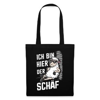 sheep, flock of sheep, farm, farmer, shepherd - Tote Bag - black - Front