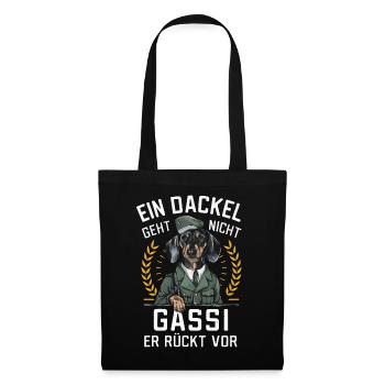 Teckel Teckel Chien Chiens - Sac en tissu - noir - Devant