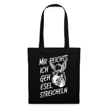 Âne, Âne, Mulet, Mule - Sac en tissu - noir - Devant