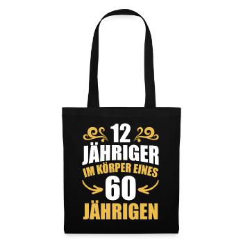 Birthday gift 60 years birthday boy - Tote Bag - black - Front