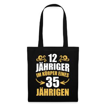 Birthday gift 35 years birthday boy - Tote Bag - black - Front