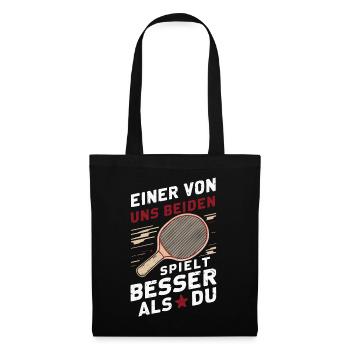 Table tennis Table tennis player - Tote Bag - black - Front