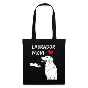 Labrador Hund Hunde - Stoffbeutel - Schwarz - Vorne