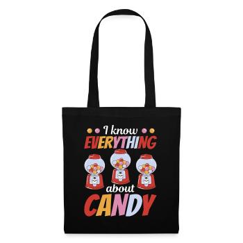 I Know Everything About Candy - Chewing Gum - Tote Bag - black - Front