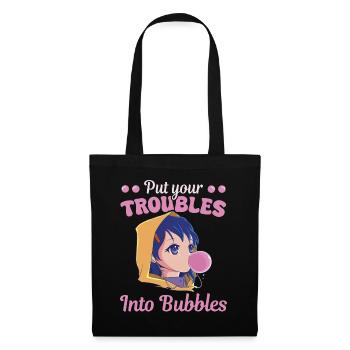 Candy Bubblegum Women Troubles Into Bubbles - Sac en tissu - noir - Devant