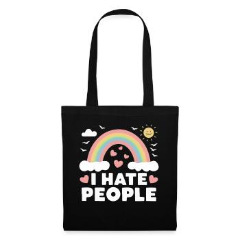 Drôle, sarcasme, humour sarcastique, ironie - Sac en tissu - noir - Devant