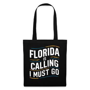 Florida USA Amerika Saat - Stoffbeutel - Schwarz - Vorne
