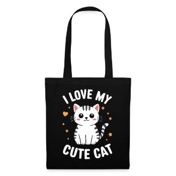 Cat, Cat Lover, Cat Owner, Kitten - Tote Bag - black - Front