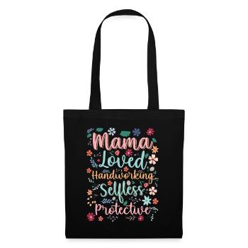 Mama Muttertag geliebt, selbstlos, beschützerin - Stoffbeutel - Schwarz - Vorne