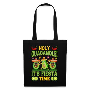 Avocado Holy Guacamole Mexikanisch Fiesta - Stoffbeutel - Schwarz - Vorne